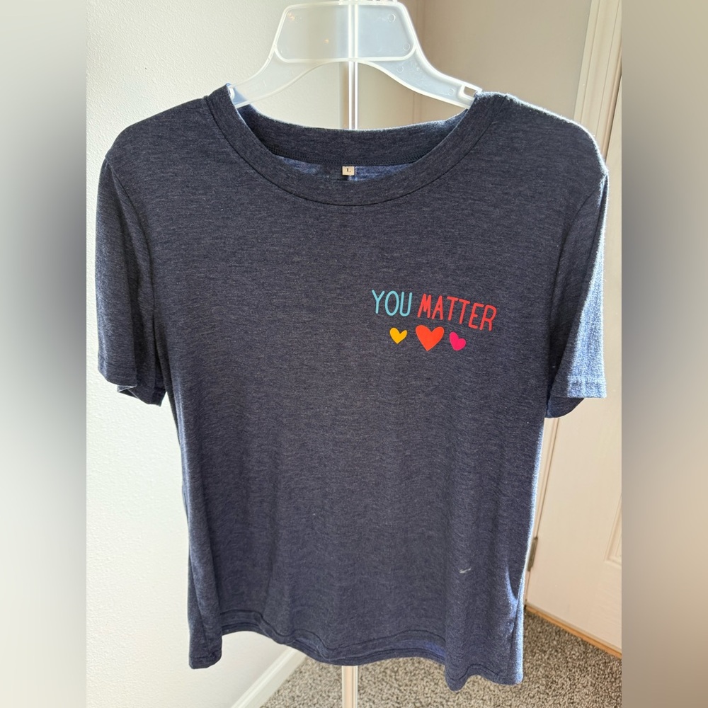 Women's Navy 'You Matter'‎ Short Sleeve Tee
